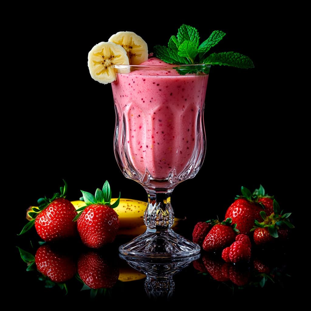 банан-клубника smoothie