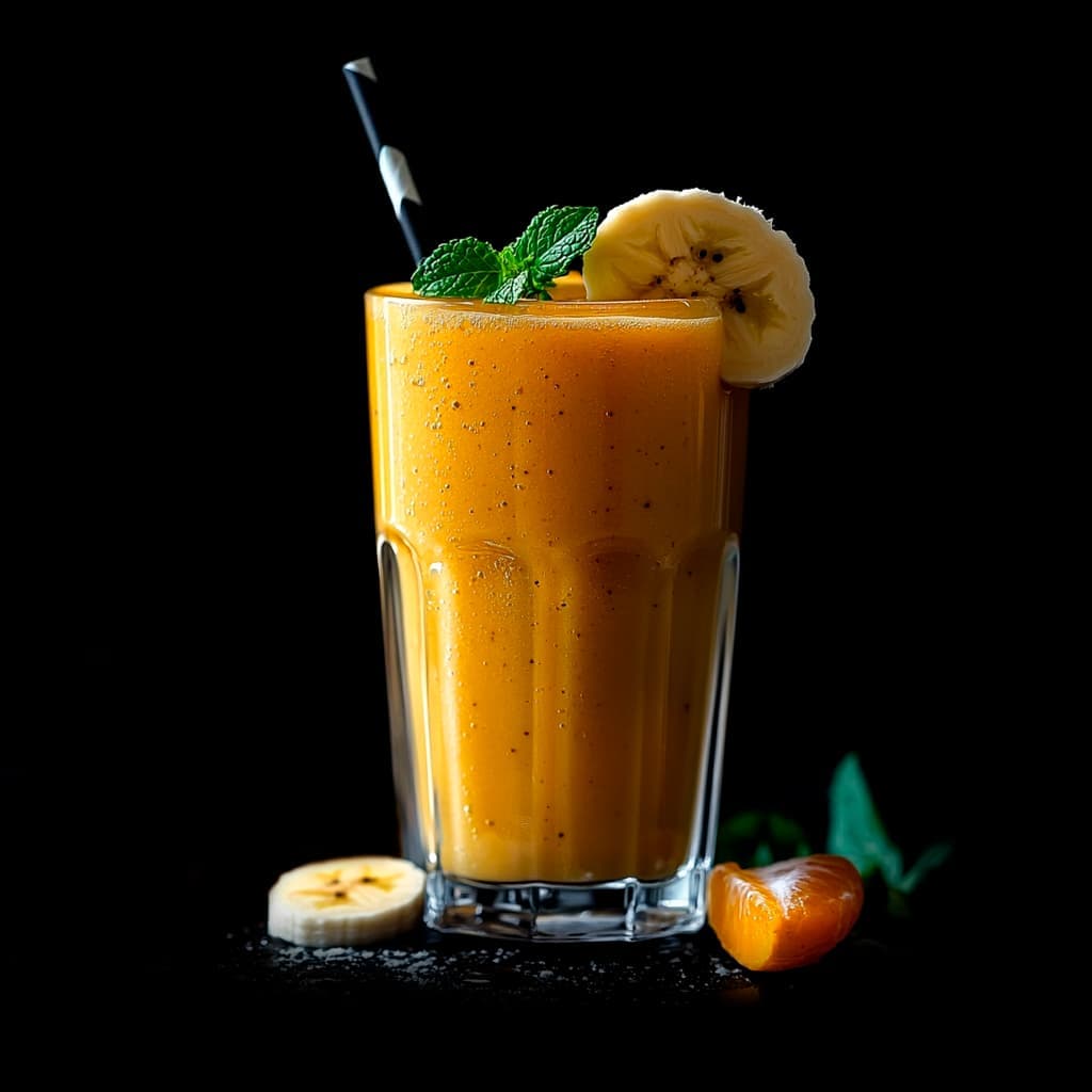 апельсиновый с бананом smoothie