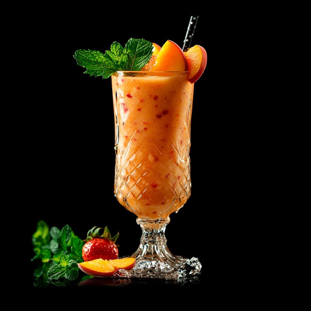 персиковый с бананом smoothie
