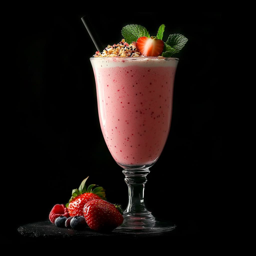 клубника с йогуртом smoothie